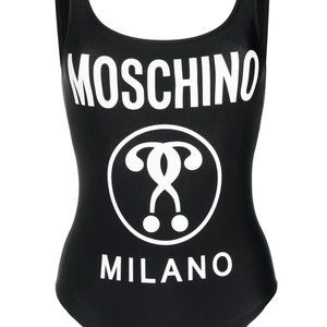 Moschino Black Logo One-Piece Swimsuit Size 3